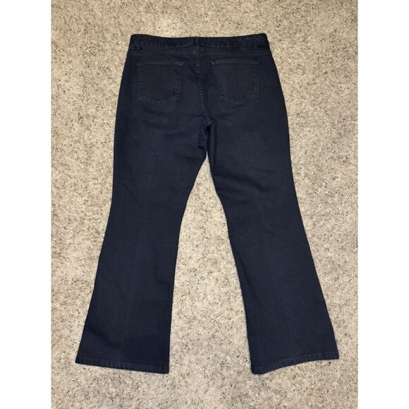 TALBOTS Curvy Boot Dark Wash Jeans Flare Casual Basic Western Sz 16P 36x28.5 - Picture 2 of 10